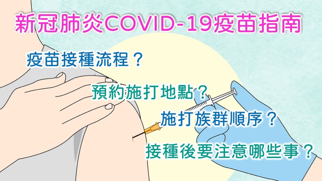新冠肺炎COVID 19疫苗接種流程？預約施打地點？施打族群順序？接種後要注意哪些事？有什麼副作用？